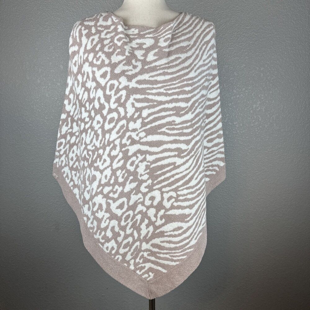 Barefoot Dreams Cozy Chic Ultra Light Ocean Breeze Poncho Sweater One Size Rose